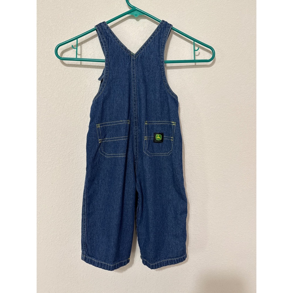 John Deere Baby Denim Bib Overalls 24 Months - Picture 2 of 5